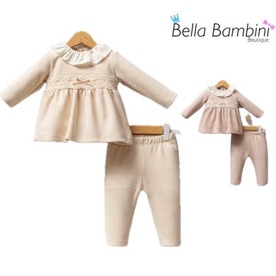 Tongs Baby Girls Lace Bow Lounge Set