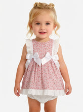 Load image into Gallery viewer, Ceyber Baby Girls Pink Cherry Double Bow Dress