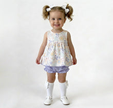 Load image into Gallery viewer, Calamaro Baby Girls Blue Floral Dress Set