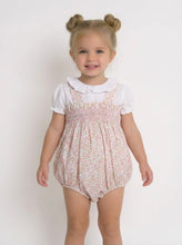 Load image into Gallery viewer, Sardon Baby Girls Pink Smock Romper