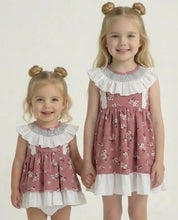 Load image into Gallery viewer, Ceyber Girls Blossom Smocked Collar Dress