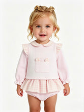 Load image into Gallery viewer, Dulce De Fresa Baby Girls Pink Check Pocket Jam Set