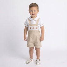 Load image into Gallery viewer, Mabini Boys Beige Teddy Smock Set
