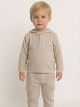 Load image into Gallery viewer, Blues Baby Boys Beige Hooded Jog Set
