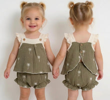 Load image into Gallery viewer, Calamaro Baby Girls Palm Tree Jam Set