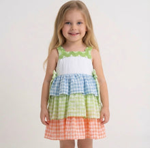 Load image into Gallery viewer, Del Sur Older Girls Gingham Dress