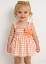 Load image into Gallery viewer, Calamaro Girls Peach Check Dress
