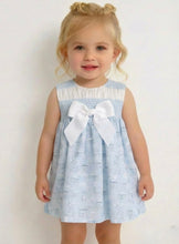 Load image into Gallery viewer, Ceyber Girls Blue Carousel Smock Dress