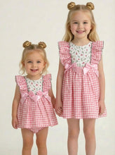 Load image into Gallery viewer, Ceyber Girls Pink Gingham Dress