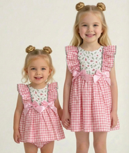 Load image into Gallery viewer, Ceyber Girls Pink Gingham Dress