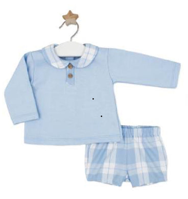 Rapife Baby Boys Blue Check Short Set