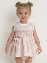 Load image into Gallery viewer, Sardon Baby Girls Pink Smock Dress