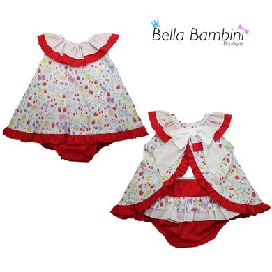 Ceyber Baby Girls Red Fruit Jam Set