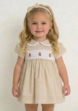 Load image into Gallery viewer, Mabini Girls Beige Teddy Smock Dress