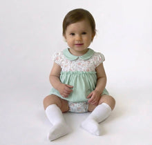 Load image into Gallery viewer, Babidu Baby Girls Floral Mint Set