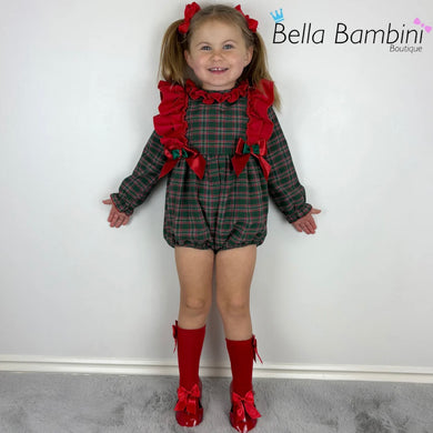 Ceyber Green Tartan Romper
