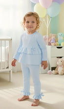 Load image into Gallery viewer, Beau Kid Girls Blue Two Piece Knit Set