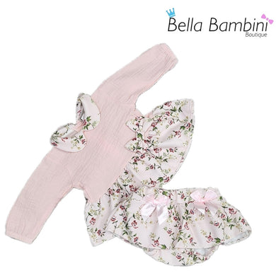 Baby Girls Pink Floral Jam Set