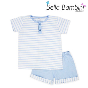 Rapife Boys Blue Stripe Short Set