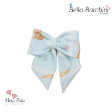 Load image into Gallery viewer, Meia Pata Rabbit Blue Hair Bow