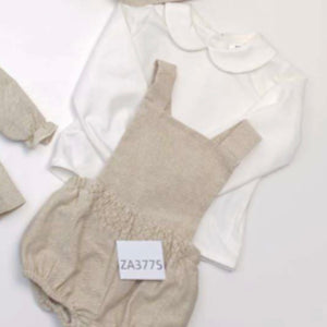 Ceyber Baby Boys Beige Romper Set