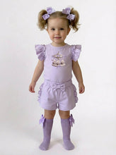 Load image into Gallery viewer, Giorgio Bambini Lilac Teddy Carousel Short Set