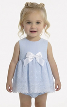 Load image into Gallery viewer, Ceyber Baby Girls Blue Stripe Dress