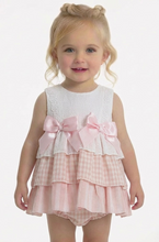 Load image into Gallery viewer, Ceyber Baby Girls Pink Gingham Puffball Style Dress