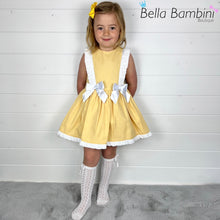 Load image into Gallery viewer, Ceyber Girls Yellow Double Bow Dress