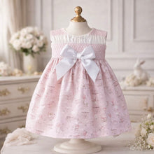 Load image into Gallery viewer, Ceyber Girls Pink Carousel Smock Dress