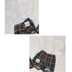 Ceyber Baby Boys Green Tartan Short Set