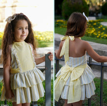 Load image into Gallery viewer, Dbb Collection Older Girls Lemon Stripe Dress