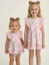 Load image into Gallery viewer, Ceyber Girls Pink Daisy Basket Dress