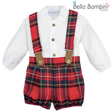 Load image into Gallery viewer, Calamaro Baby Boys Red Tartan  Set