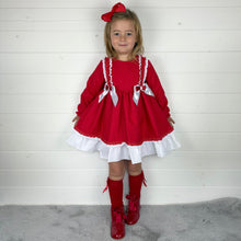 Load image into Gallery viewer, Ceyber Red Double Bow Dress