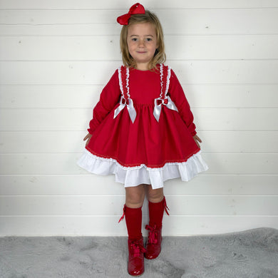 Ceyber Red Double Bow Dress