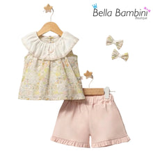 Load image into Gallery viewer, Tongs Baby Girls Floral Short Set