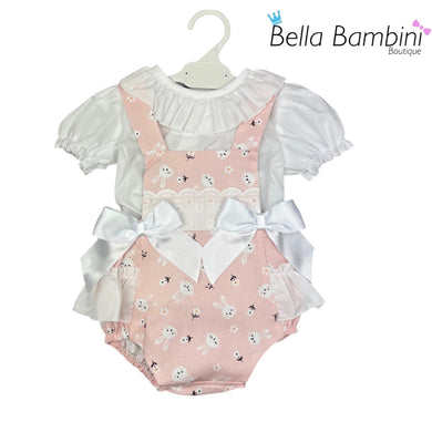 Ceyber Baby Girls Pink Bunny Romper