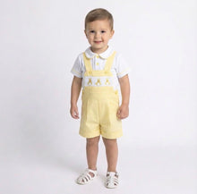 Load image into Gallery viewer, Mabini Boys Lemon Bunny Smock Set