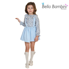 Load image into Gallery viewer, Dbb PETITBB Older Girls Blue Floral Skirt Set PRE ORDER