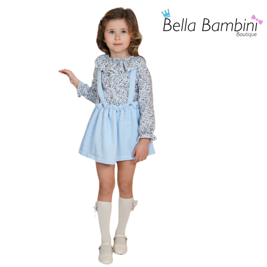 Dbb PETITBB Older Girls Blue Floral Skirt Set PRE ORDER