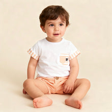 Load image into Gallery viewer, Calamaro Baby Boys Peach Stripe Jam Set