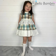 Load image into Gallery viewer, Ceyber Girls Check Puffball Style Dress