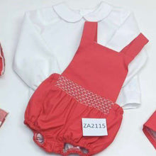 Load image into Gallery viewer, Ceyber Baby Boys Red Romper Set