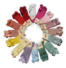 Load image into Gallery viewer, Condor Knee Open Work Bow Sock