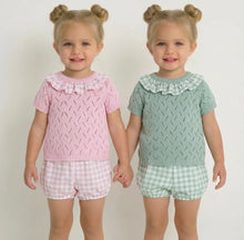 Load image into Gallery viewer, Dulce De Fresa Baby Gingham Jam Set