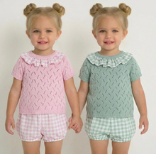 Load image into Gallery viewer, Dulce De Fresa Baby Gingham Jam Set