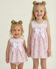 Load image into Gallery viewer, Ceyber Girls Pink Carousel Smock Dress