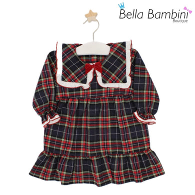 Rapife Girls Navy Tartan Dress