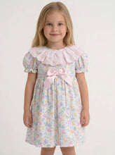 Load image into Gallery viewer, Ceyber Girls Pastel Bow Smock Style Dress